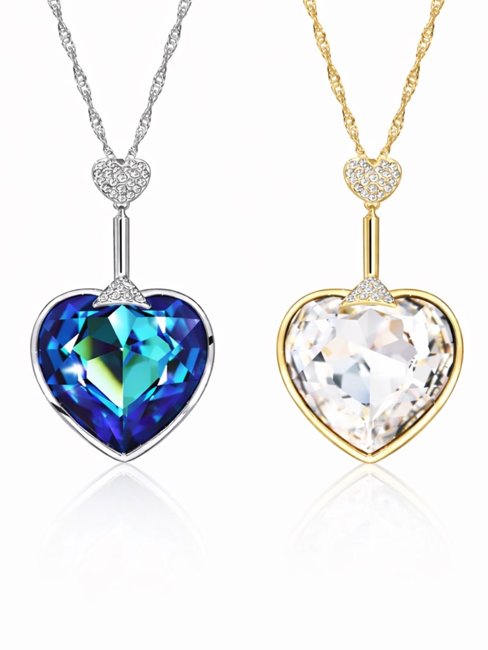 Swarovski Crystal Large Ladonna Heart Necklace